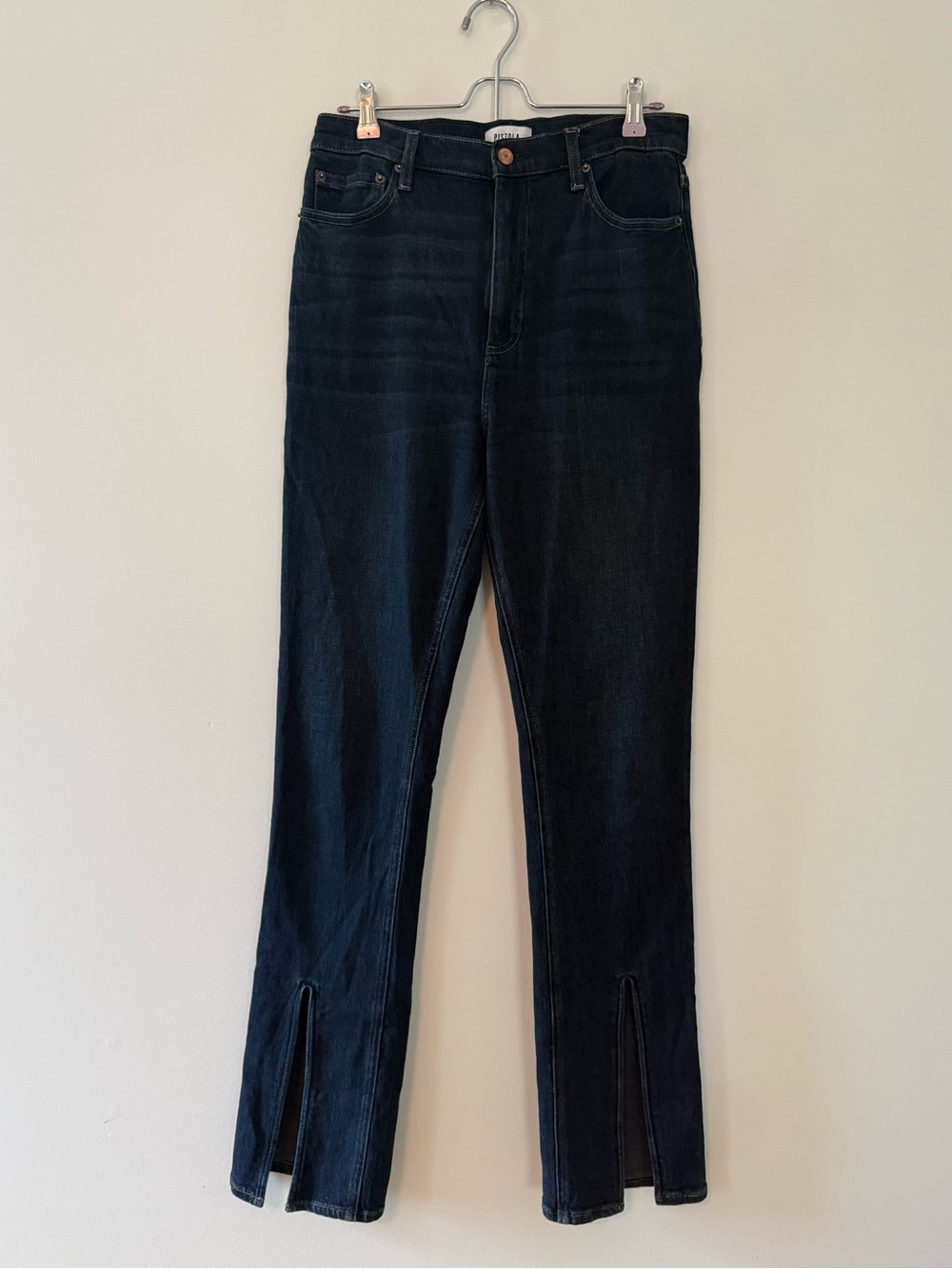 Pistola Dark Wash High Rise Front Split Slit Hem Jeans Size 29